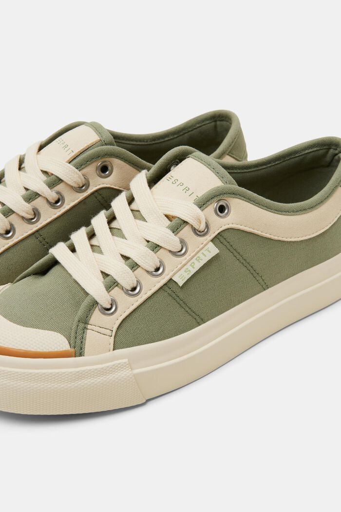 Sneakers med platåsula, KHAKI GREEN, detail image number 3
