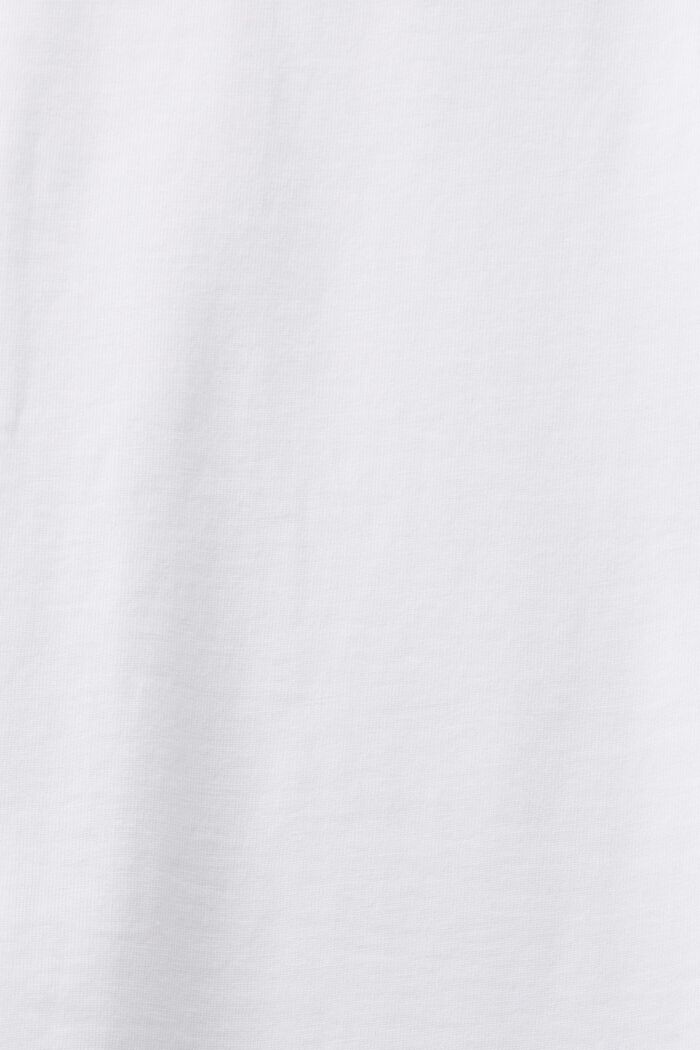Kortärmad T-shirt med rund ringning, WHITE, detail image number 4