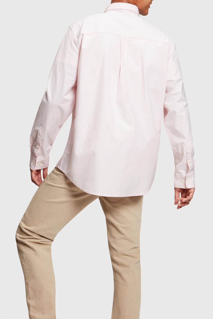 Helmönstrad oxfordskjorta i ledig passform, LIGHT PINK, detail image number 1