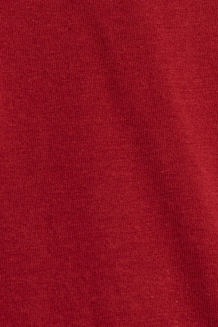 Pyjamasöverdel av bomull, CHERRY RED, detail image number 4