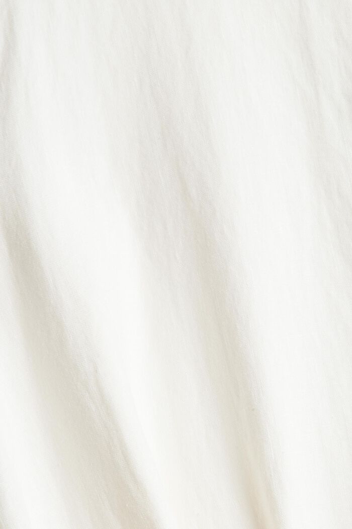 I linne: Skjortblusklänning med knytskärp, OFF WHITE, detail image number 4