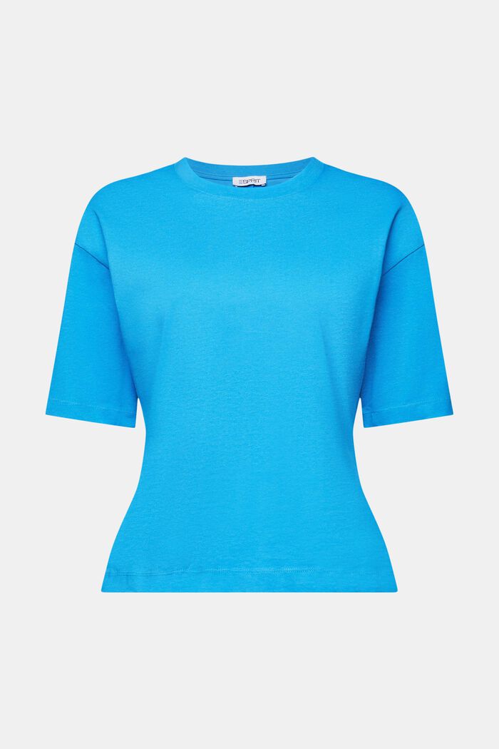 Figursydd T-shirt med rund ringning, BLUE, detail image number 6