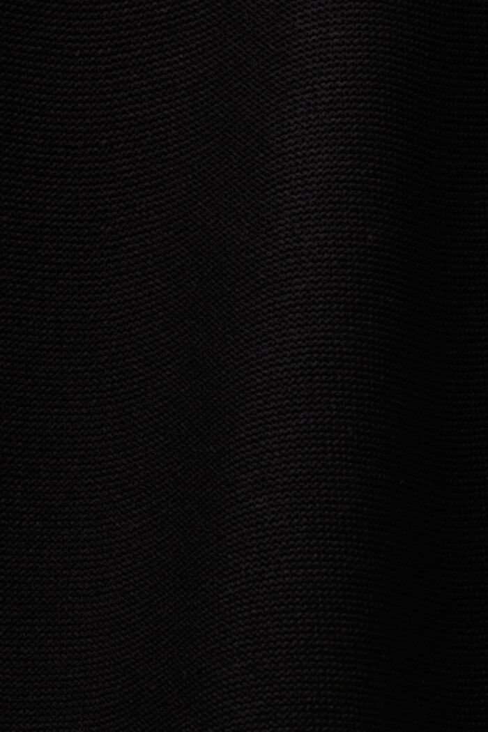 Stickad klänning med kort ärm, BLACK, detail image number 4