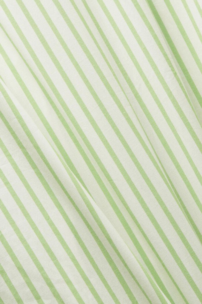 Randig skjortklänning i poplin, GREEN, detail image number 5