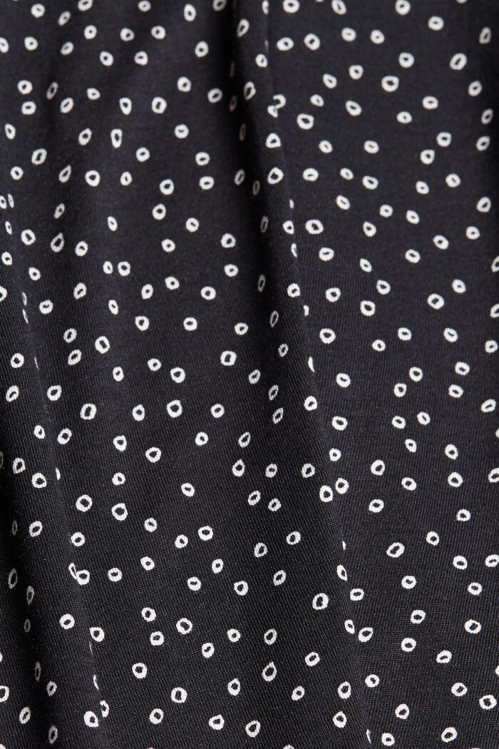 Småblommig långärmad topp i LENZING™ ECOVERO™, BLACK, detail image number 4
