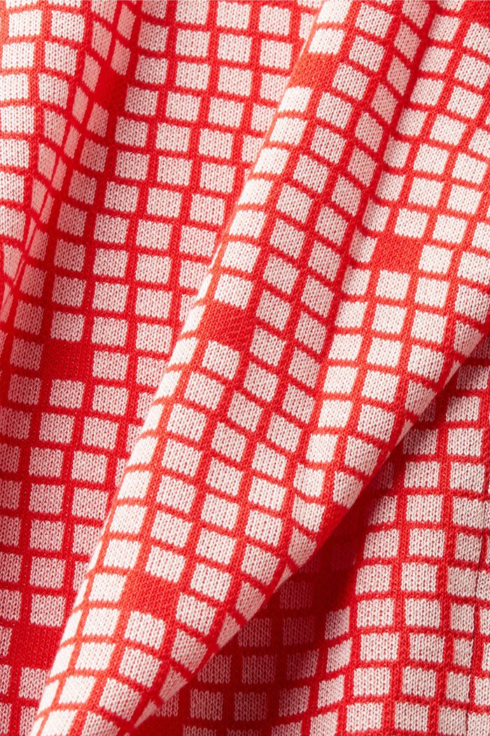 Sweatshirt i jacquard med rund ringning, RED, detail image number 5
