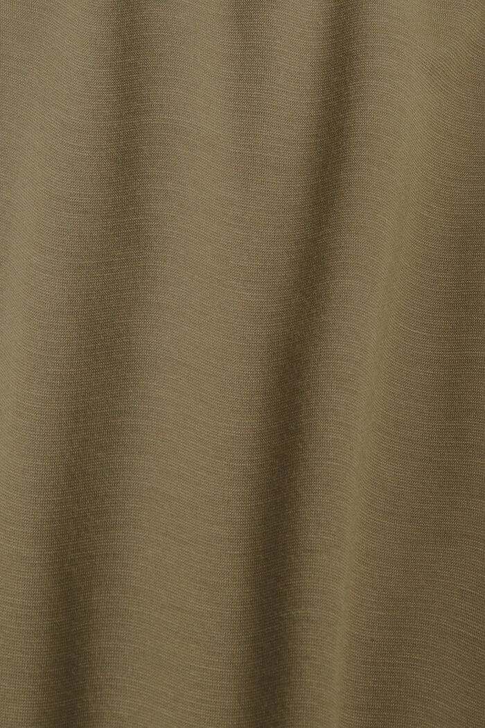 Jerseykjol med skärp, LENZING™ ECOVERO™, DARK KHAKI, detail image number 4