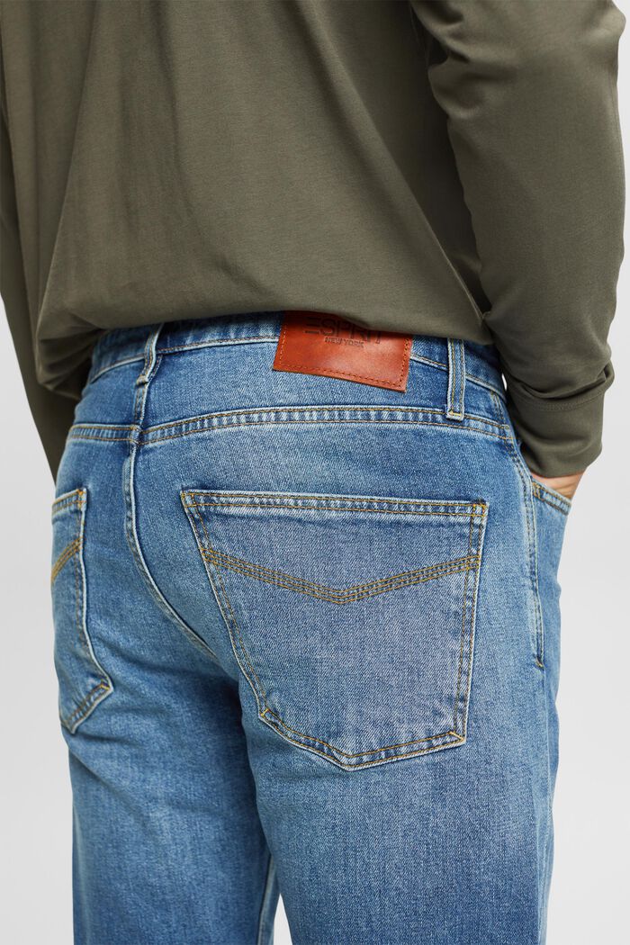Smala jeans med medelhög midja, BLUE MEDIUM WASHED, detail image number 4