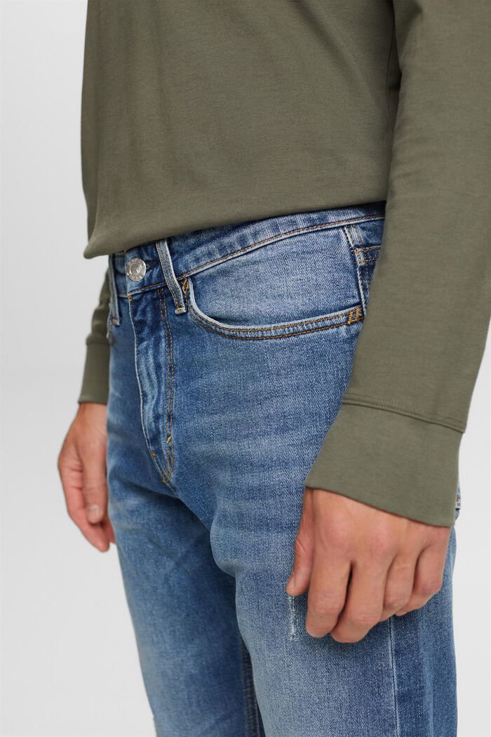 Smala jeans med medelhög midja, BLUE MEDIUM WASHED, detail image number 2
