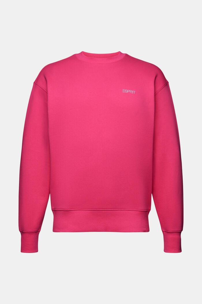 Sweatshirt i fleece med logo, unisexmodell, PINK FUCHSIA, detail image number 8
