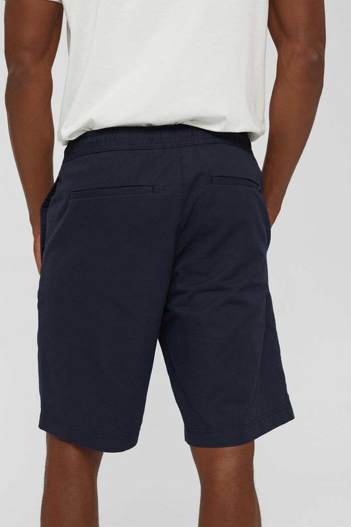 Shorts med resårlinning, 100% ekologisk bomull, NAVY, detail image number 5
