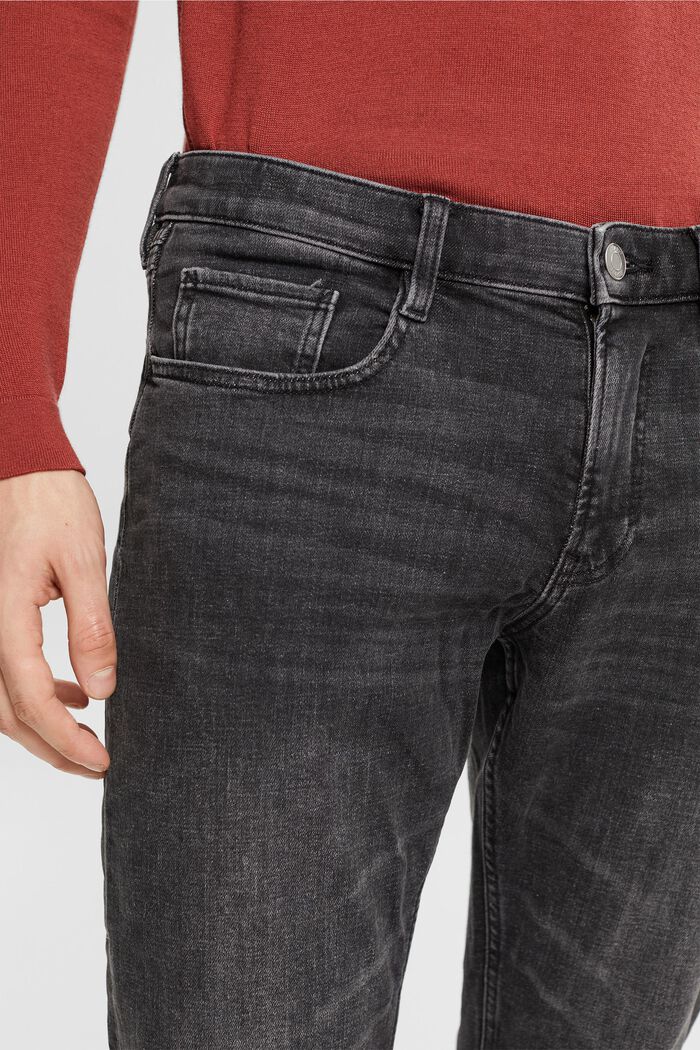 Jeans med smal passform, BLACK MEDIUM WASHED, detail image number 2