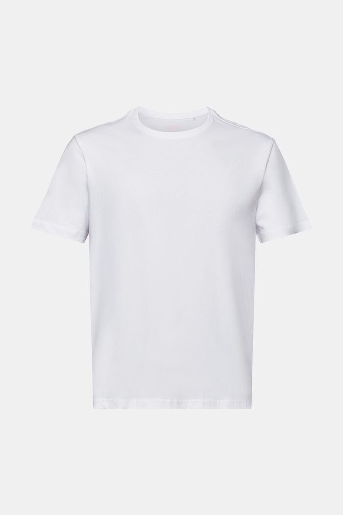 Kortärmad T-shirt med rund ringning, WHITE, detail image number 5