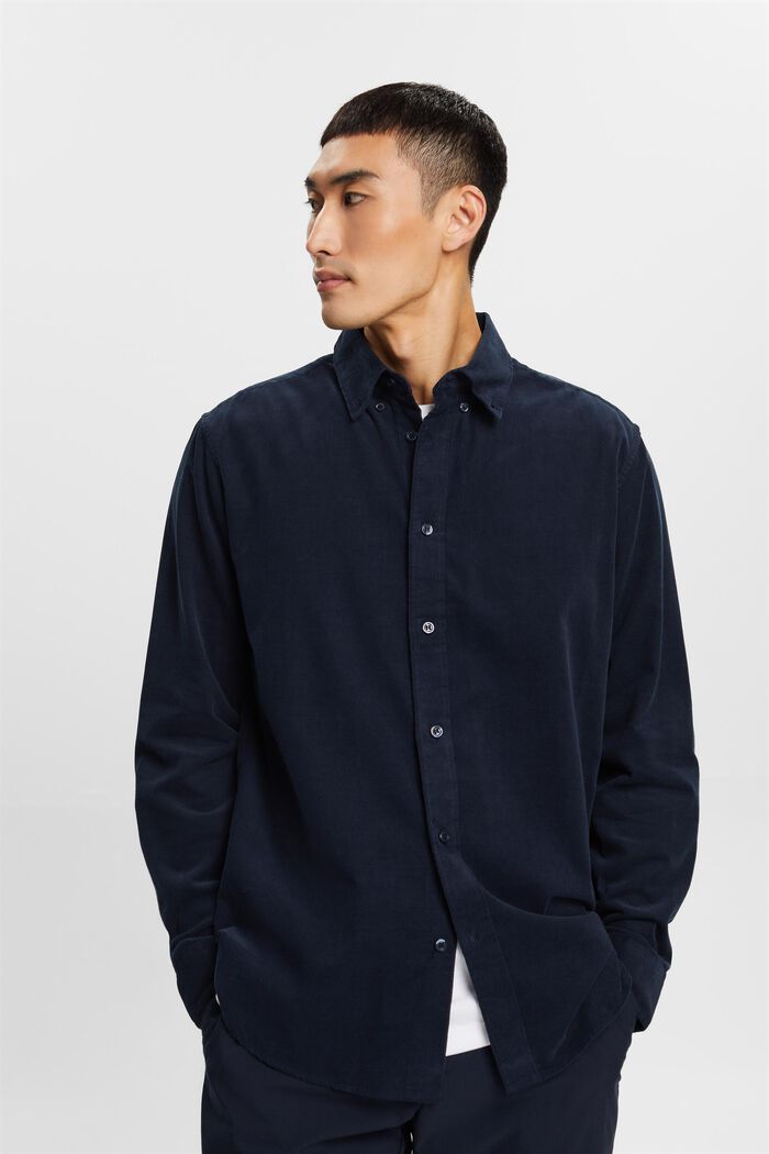 Manchesterskjorta, 100% bomull, PETROL BLUE, detail image number 0