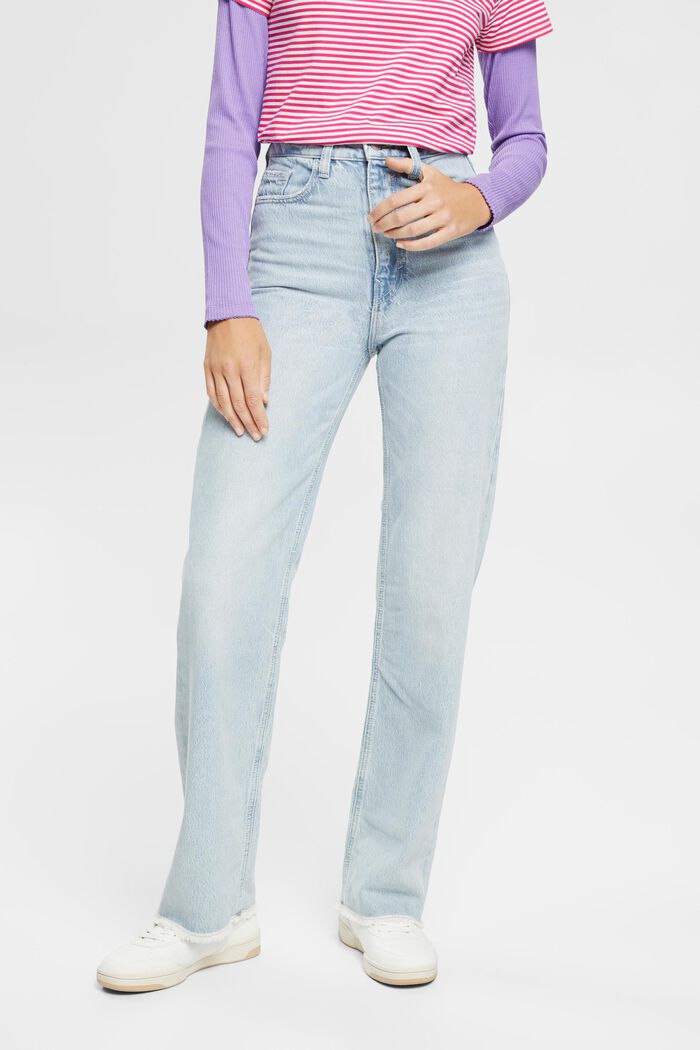Jeans i 80-talsmodell, TENCEL™, BLUE LIGHT WASHED, detail image number 0