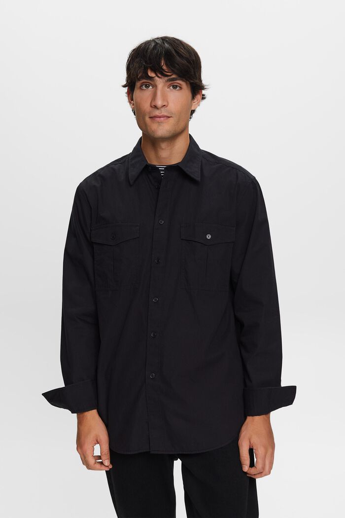 Utilityskjorta i bomull, BLACK, detail image number 1
