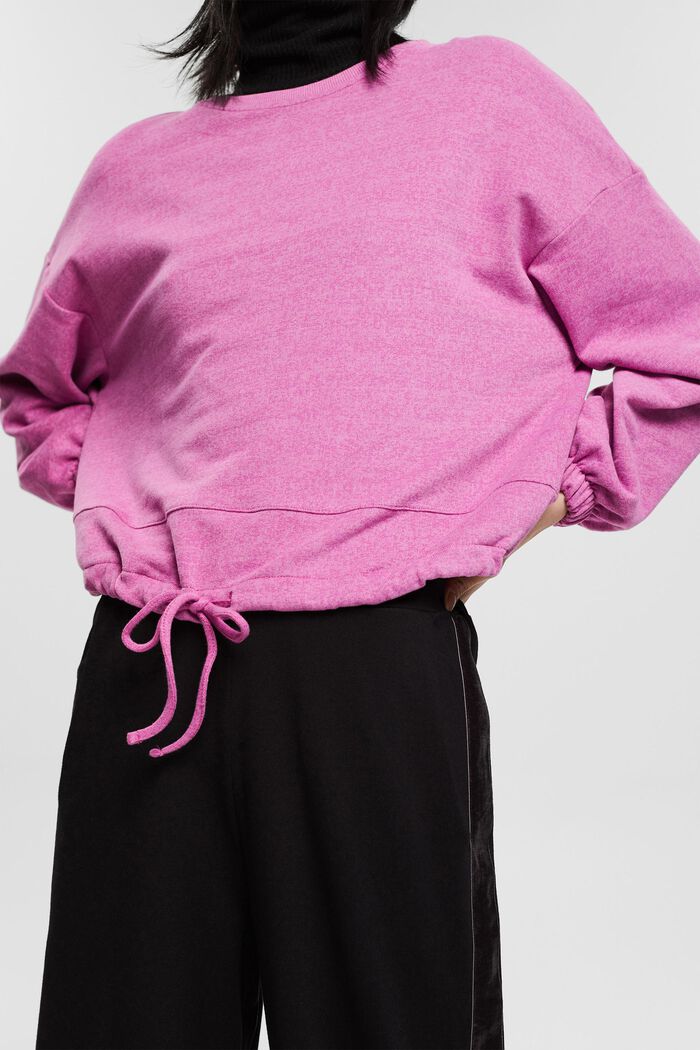 Sweatshirt med dragsko, PINK FUCHSIA, detail image number 0
