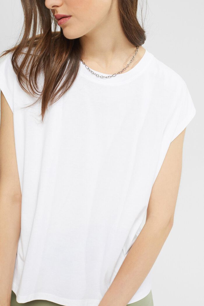 Enfärgad T-shirt, WHITE, detail image number 0