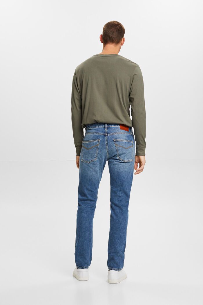 Smala jeans med medelhög midja, BLUE MEDIUM WASHED, detail image number 3