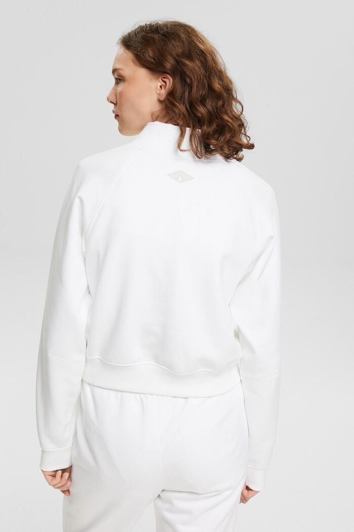 Sweatshirt med halv dragkedja, WHITE, detail image number 3