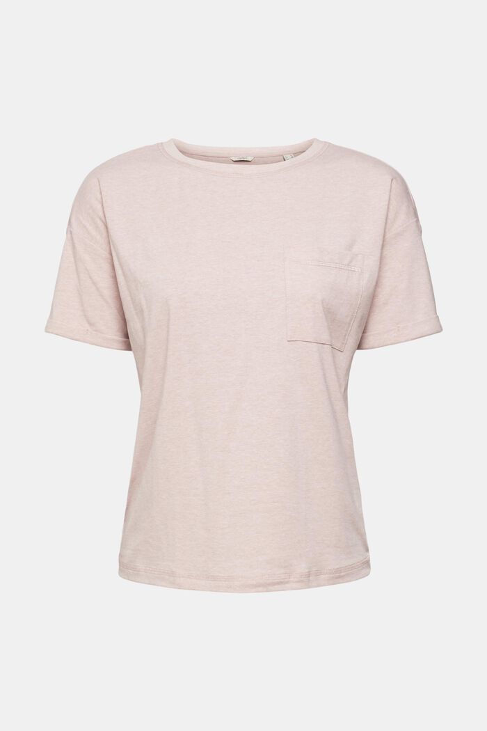 T-shirt med bröstficka av bomullsmix, OLD PINK, detail image number 2