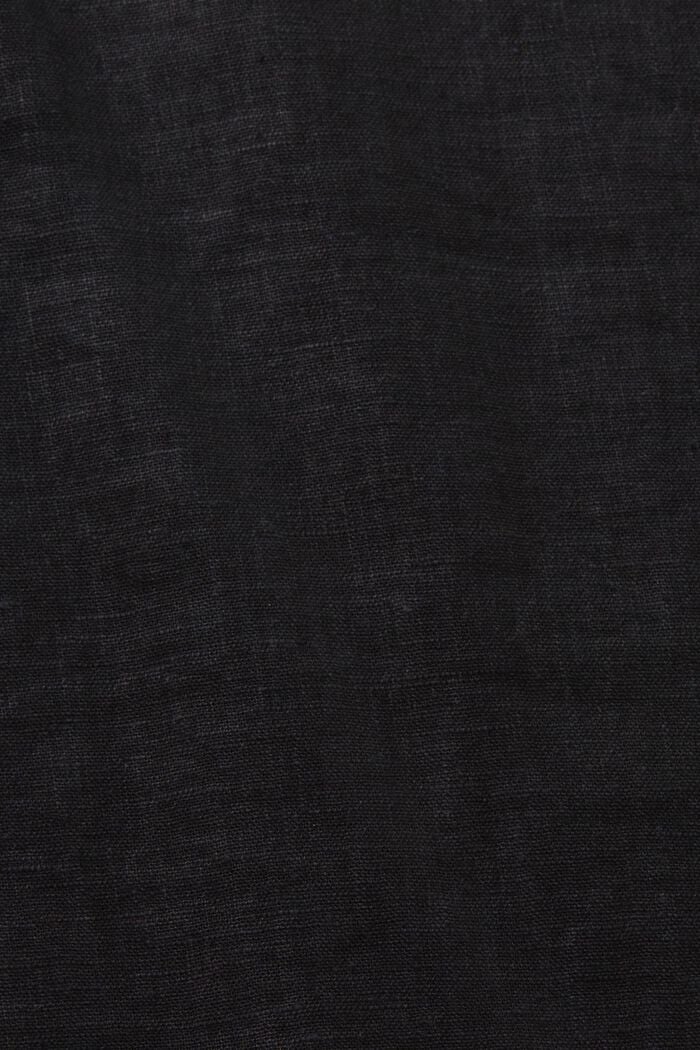 Blus med öppen rygg i linnemix, BLACK, detail image number 5