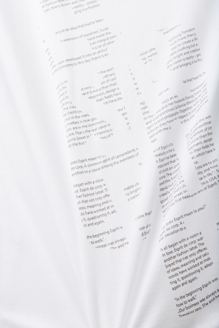 T-shirt med tryck fram, LENZING™ ECOVERO™, WHITE, detail image number 5