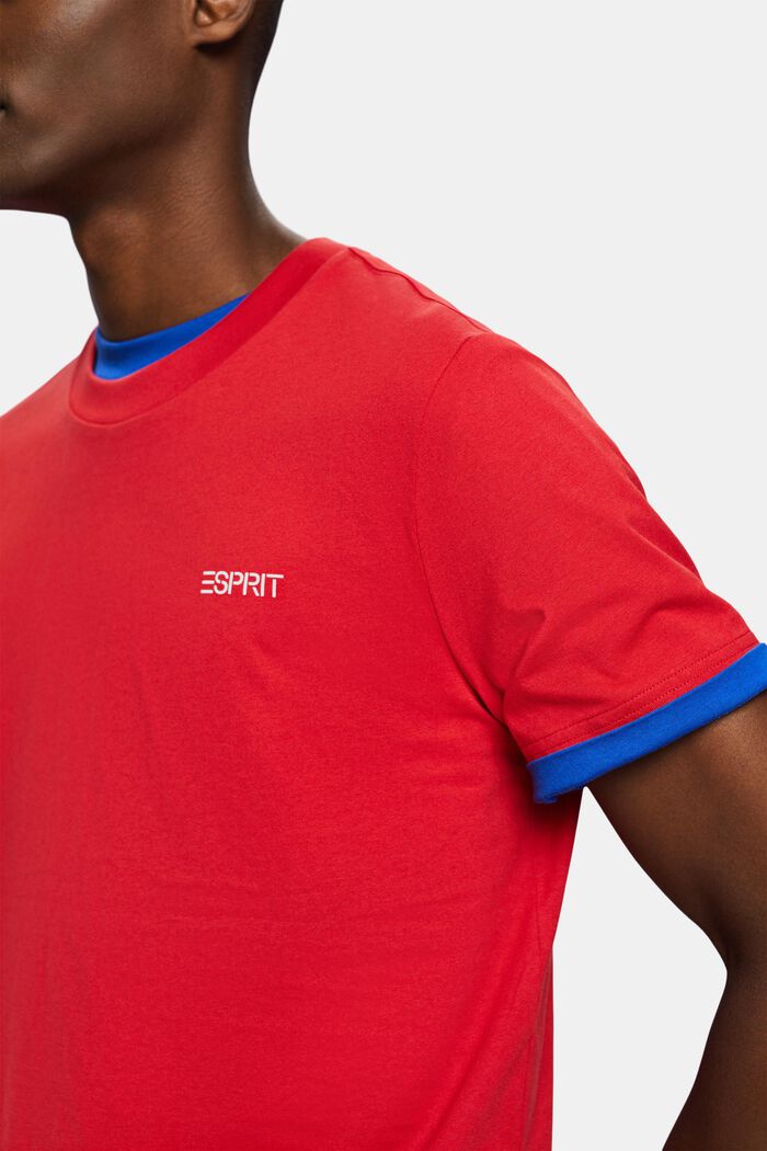 T-shirt med logo, unisexmodell, DARK RED, detail image number 1