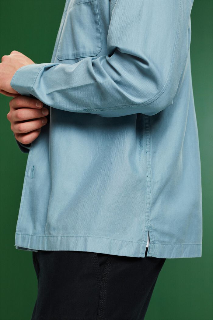Button down-skjorta i twill, TEAL BLUE, detail image number 3