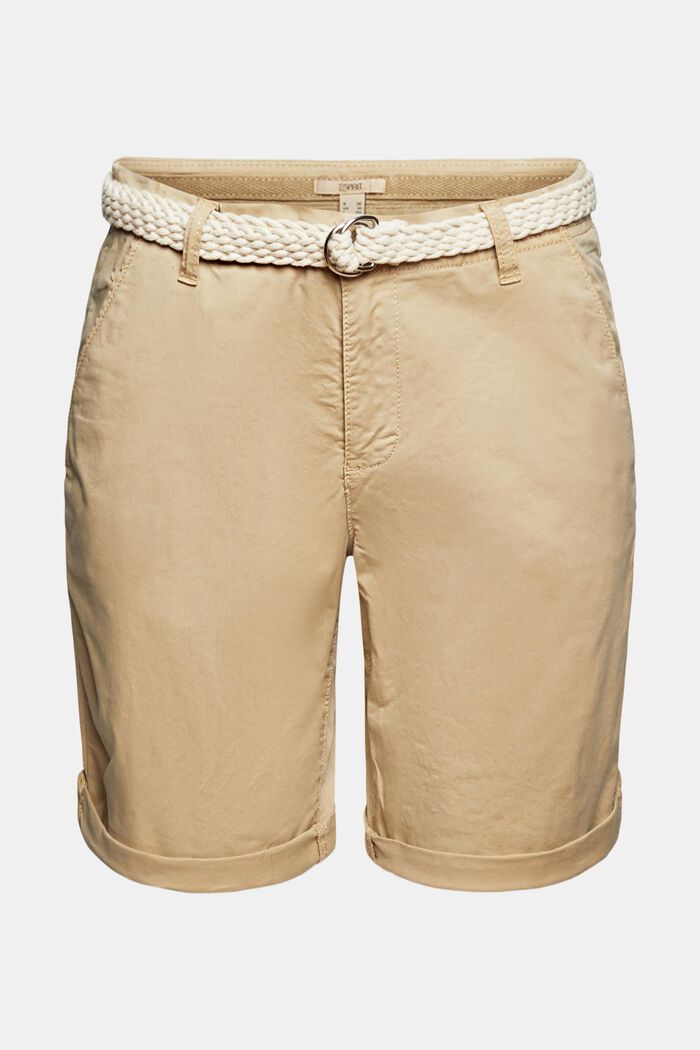 Shorts med vävt skärp, SAND, detail image number 2