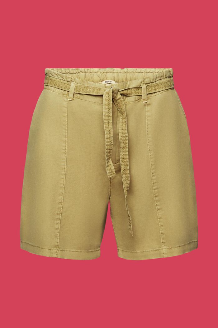 Shorts med knytskärp, innemix, PISTACHIO GREEN, detail image number 8