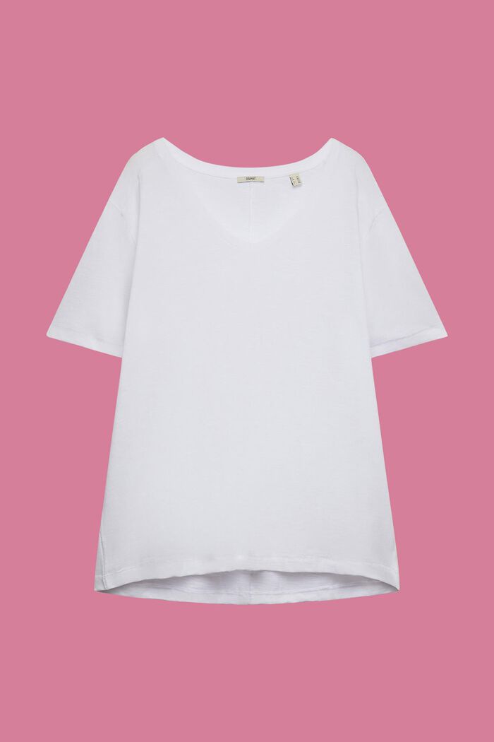 CURVY T-shirt i jersey, 100% bomull, WHITE, detail image number 2