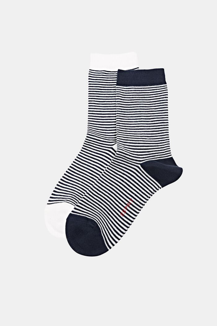 Socks, WHITE/NAVY, overview