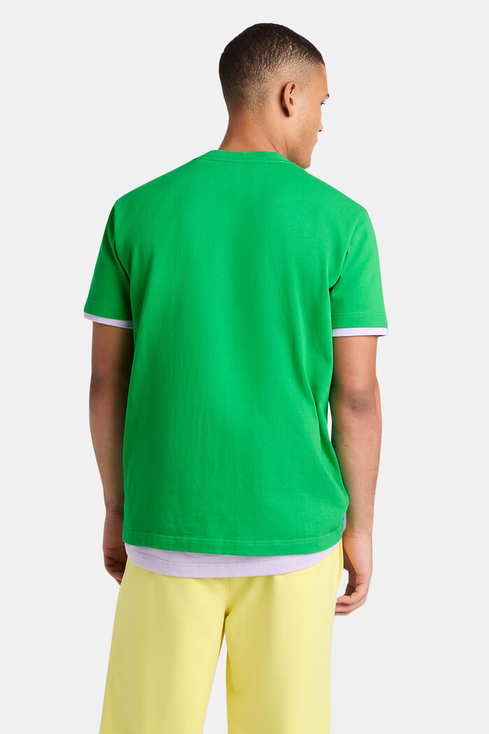 T-shirt i bomullsjersey med logo, unisexmodell, GREEN, detail image number 3