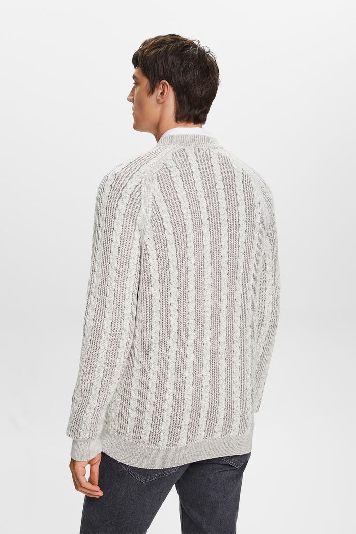 Sweaters cardigan, BROWN GREY, detail image number 4
