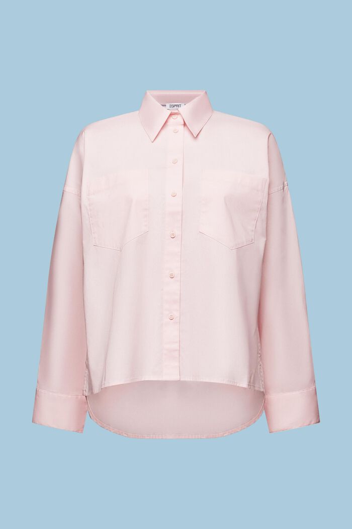 Helknäppt skjorta i bomullspoplin, PASTEL PINK, detail image number 6