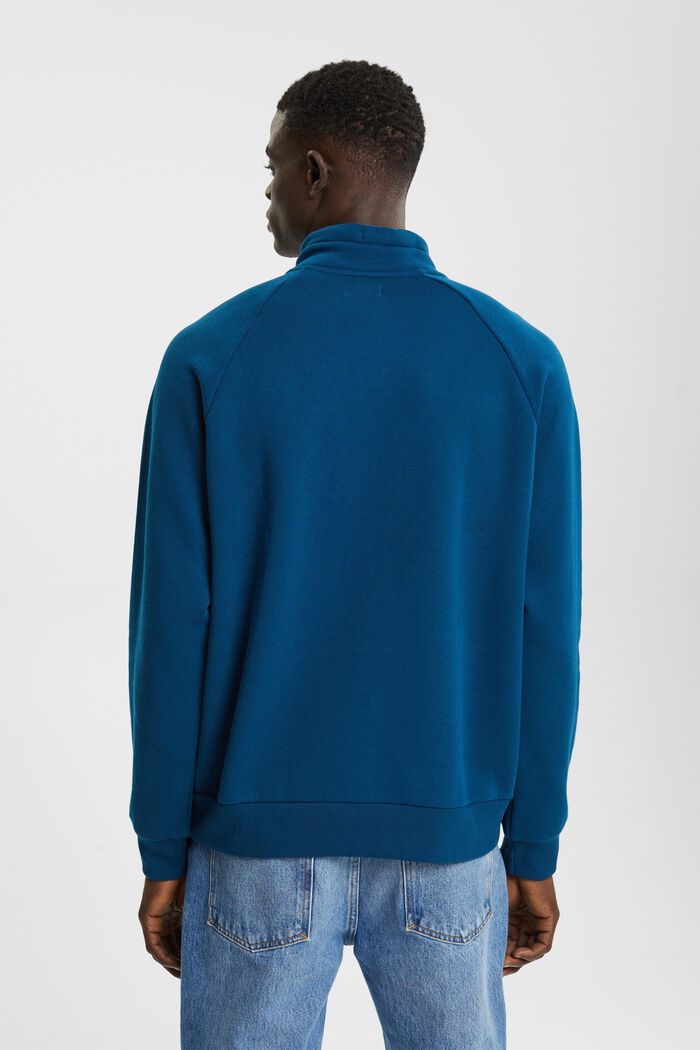 Sweatshirt med halv dragkedja, PETROL BLUE, detail image number 3