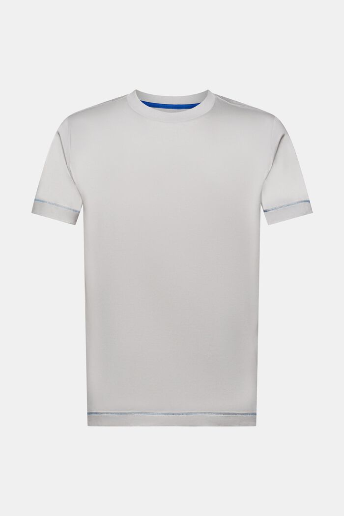 T-shirt i jersey med rund ringning, 100% bomull, LIGHT GREY, detail image number 5