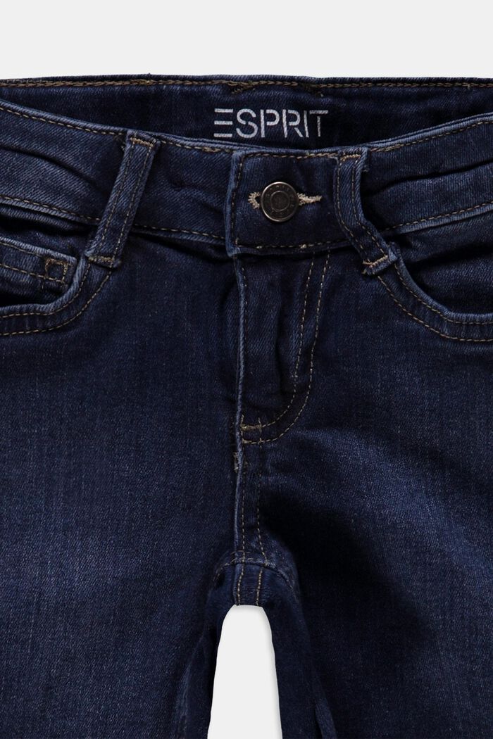 Jeansshorts med reglerbar linning, BLUE DARK WASHED, detail image number 2