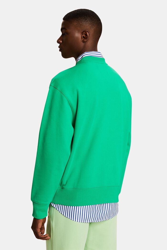 Sweatshirt i fleece med logo, unisexmodell, GREEN, detail image number 2