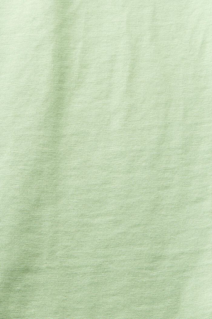 T-shirt med logo och rund ringning, LIGHT GREEN, detail image number 5