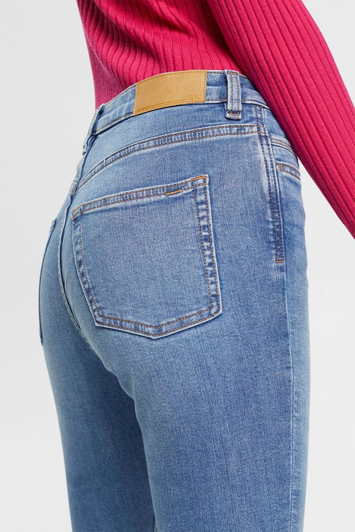 Skinny jeans med hög midja, BLUE MEDIUM WASHED, detail image number 3