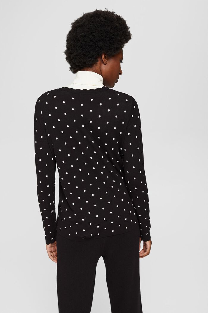 Prickig tröja med LENZING™ ECOVERO™, BLACK, detail image number 3