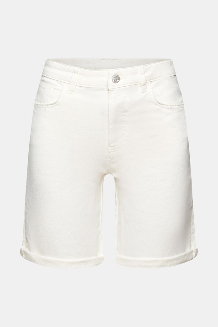Shorts i bomullsstretch, OFF WHITE, detail image number 6