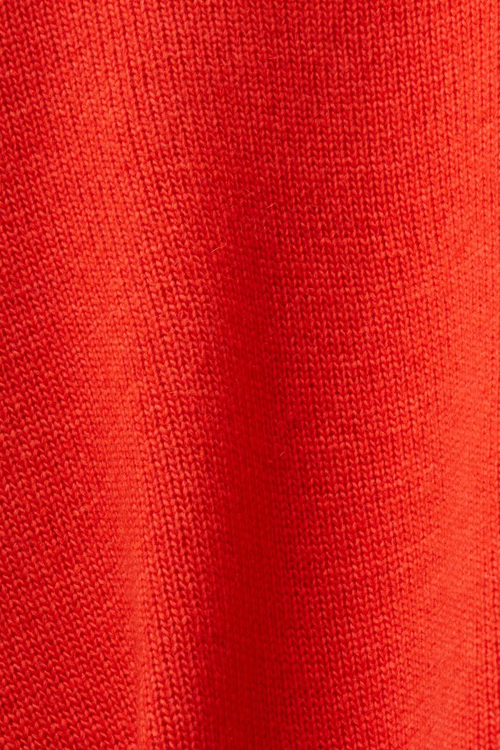 Stickad rundringad tröja, RED, detail image number 5