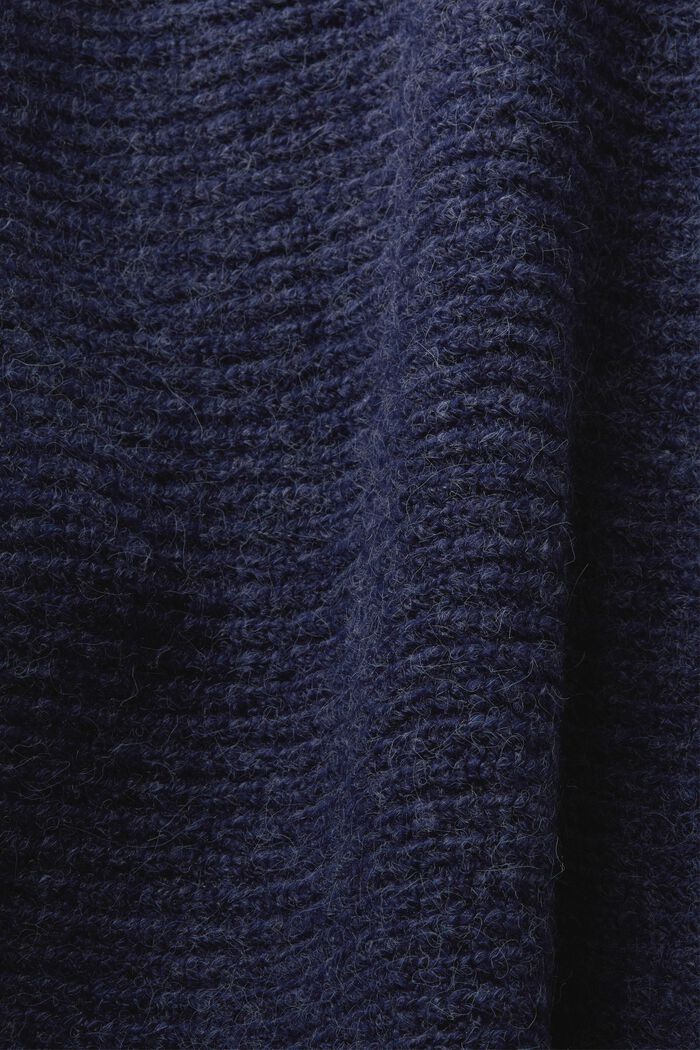 Återvunnet: poncho med fladdermusärm, DARK BLUE, detail image number 4