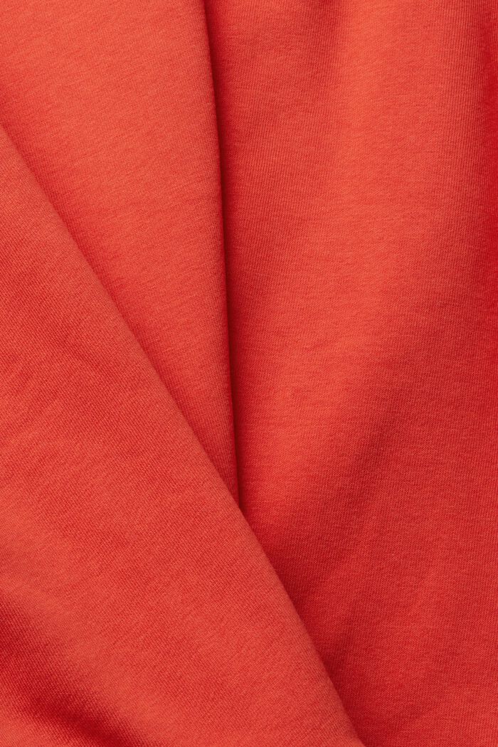 Sweatshirt med logobroderi, ORANGE RED, detail image number 1