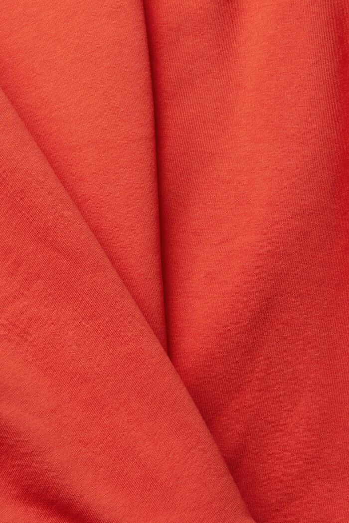 Sweatshirt med logobroderi, ORANGE RED, detail image number 6