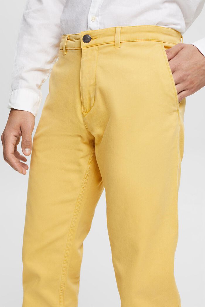 Chinos i bomull, YELLOW, detail image number 2
