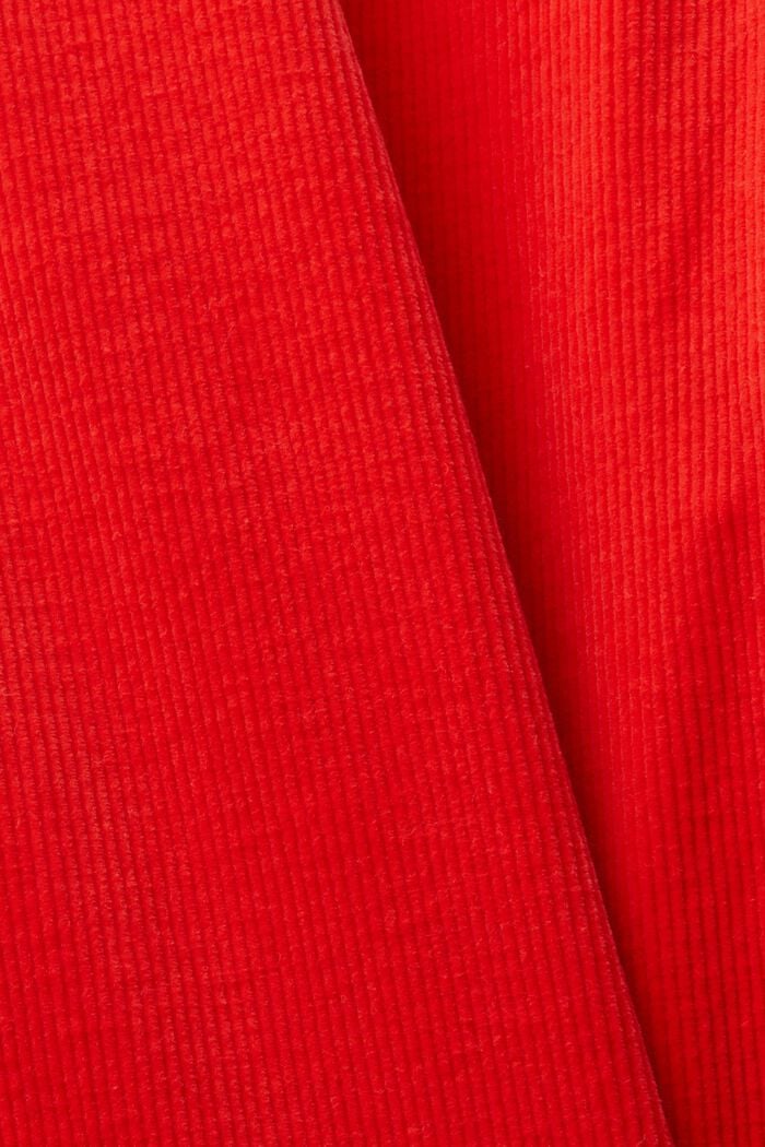 Manchesterbyxa med rak passform och hög midja, RED, detail image number 6